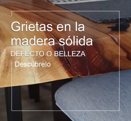 Grietas en la madera sólida