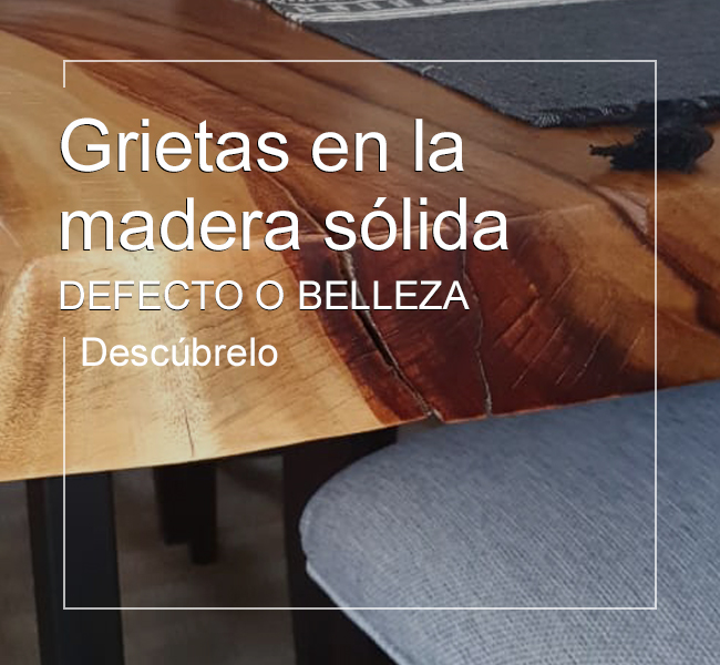 Grietas en la madera sólida