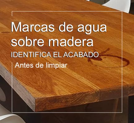 Marcas de agua sobre muebles de madera